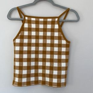 Madewell Gingham Apron Sweater Tank size S